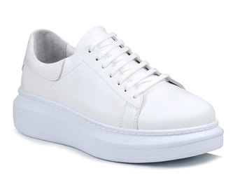 Buty białe sneakersy damskie Springer BK 812
