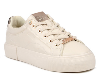 Buty damskie sneakersy Big Star NN274210 beżowe sznurowane