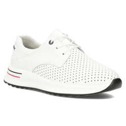 Buty damskie sneakersy skórzane białe sznurowane Filippo DP6022/24