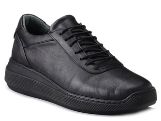 Buty damskie sneakersy skórzane czarne na platformie T. Sokolski W22-388
