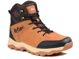 Buty męskie zimowe trekkingowe ocieplane wysokie Lee Cooper 2046M camel