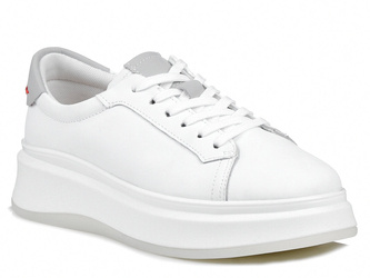 Buty sneakersy damskie na platformie białe skórzane T.Sokolski W24-244
