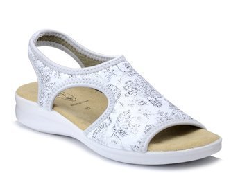 Sandały damskie elastyczne na haluksy białe wygodne Sanital Flex 8056.17