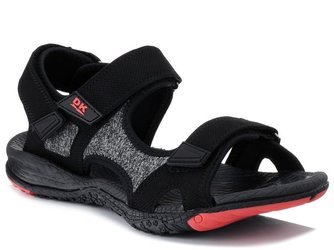 Sandały męskie sportowe DK HF05 czarne na rzepy