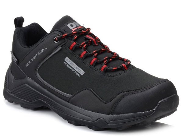 Buty męskie trekkingowe softshell impregnowane czarne DK 1100 Sauron