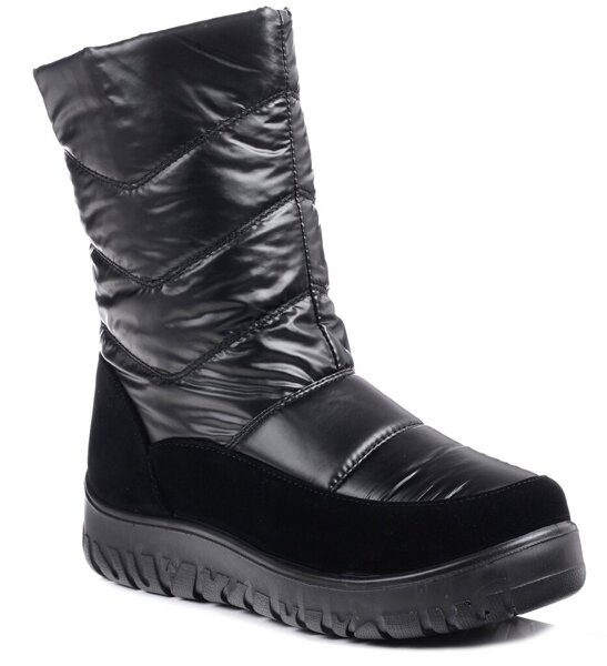 Buty śniegowce damskie zimowe ocieplane Sokolski Z23-347 wysokie czarne