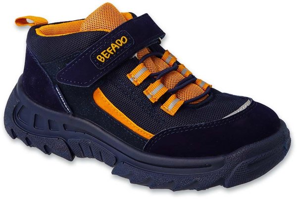Buty sportowe dziecięce chłopięce na rzepy granatowe Befado 515X003 