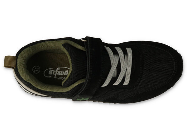 Buty sportowe dziecięce młodzieżowe na rzepy czarne Befado 516Q221