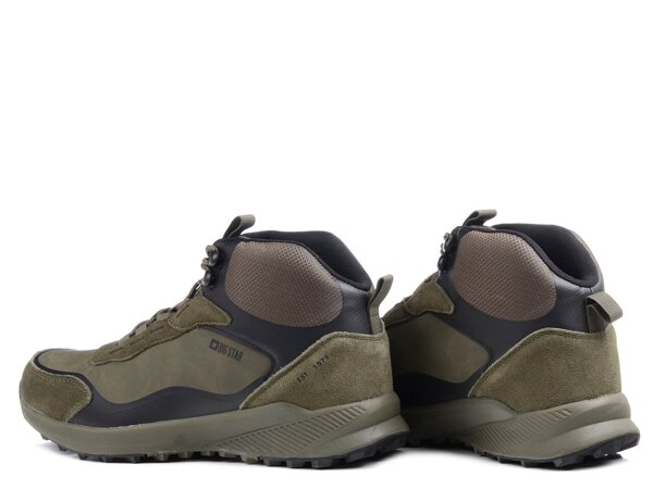 Buty sportowe zimowe męskie ocieplane za kostkę khaki Big Star MM174333