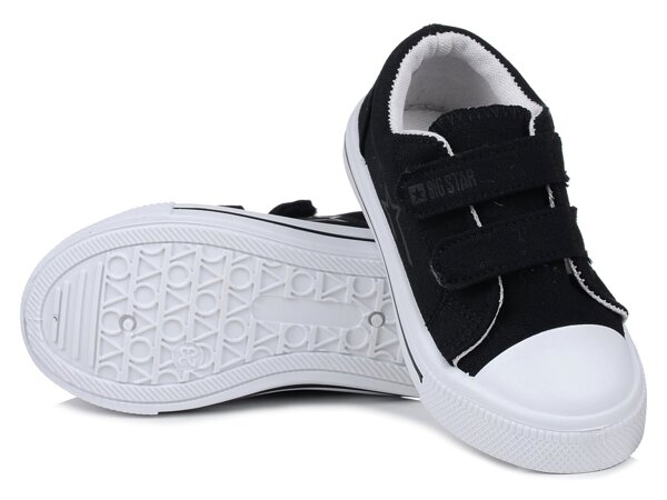 Buty trampki dziecięce Big Star na rzepy tekstylne czarne NN374111