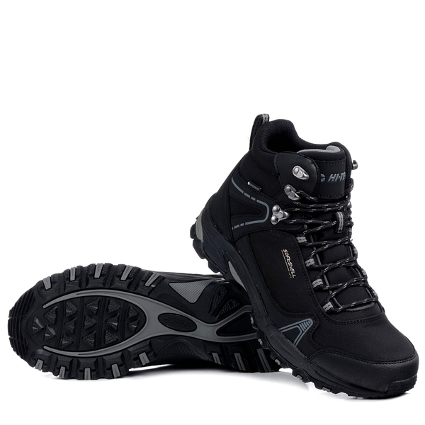 Buty trekkingowe męskie zimowe softshell za kostkę HI-TEC Hapiter czarne