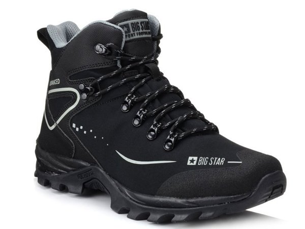 Buty trekkingowe zimowe męskie czarne za kostkę Big Star GG174262