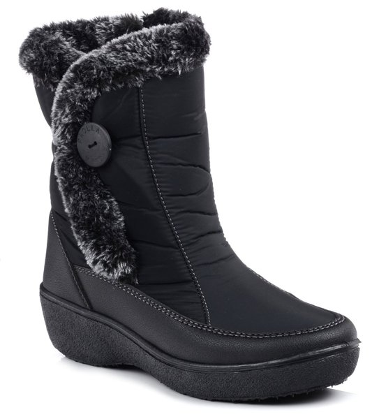 Buty zimowe damskie ocieplane śniegowce czarne Paolla 2260