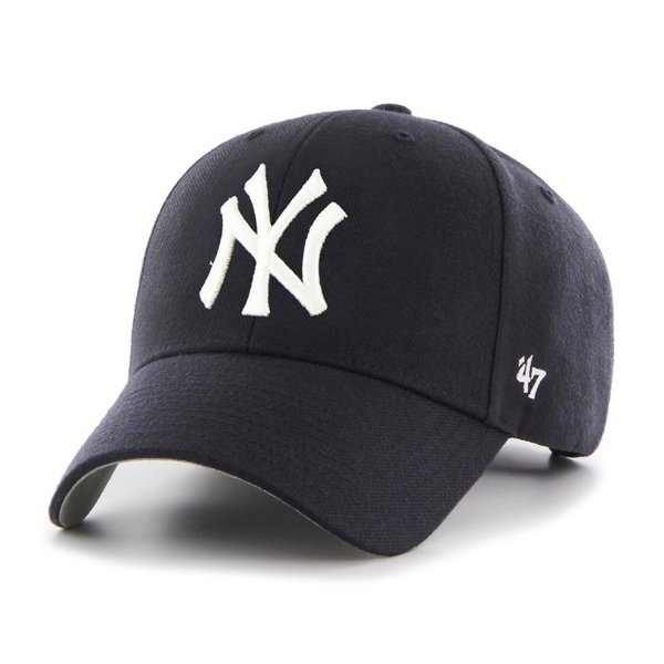 Czapka z daszkiem granatowa z białym logo 47 Brand MVP Yankees