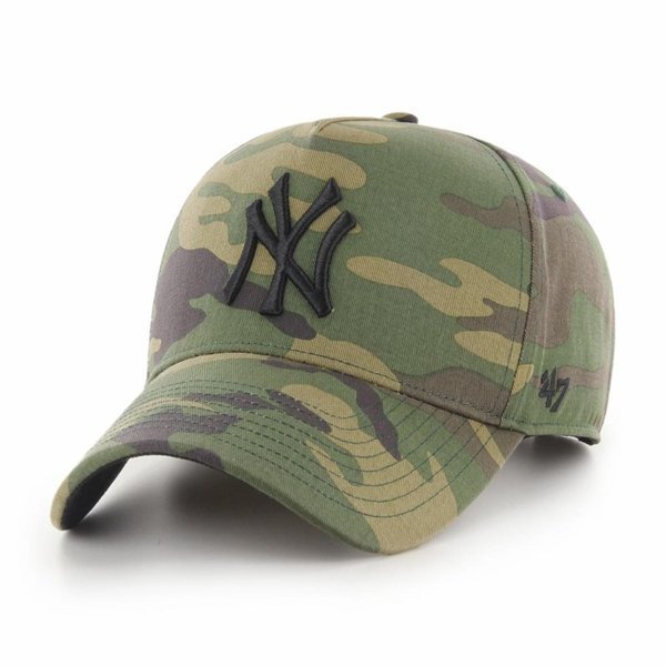 Czapka z daszkiem męska zielona moro 47 Brand Yankees Grove Snapback 