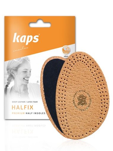 Półwkładki do butów skórzane z węglem aktywnym i lateksem Kaps Halfix