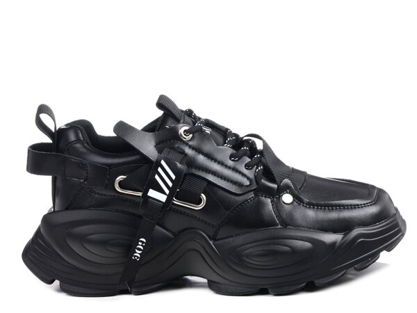 Sneakersy buty damskie sportowe czarne GOE MM2N4014 