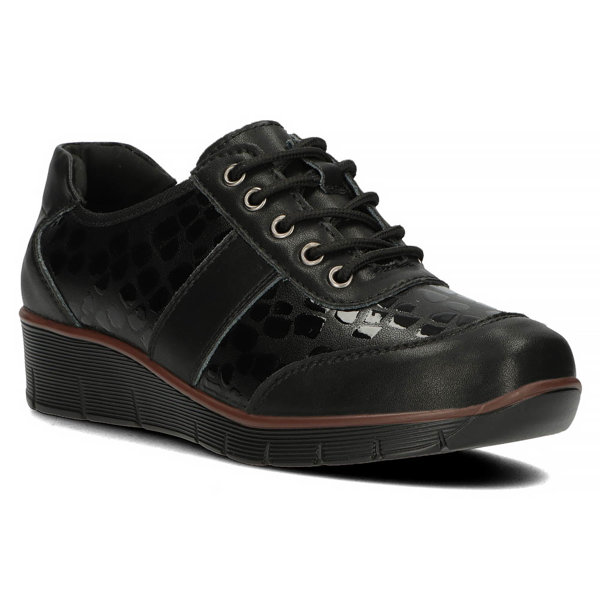 Sneakersy damskie skórzane FILIPPO DP028 czarne