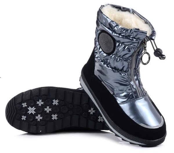 Śniegowce buty zimowe dziecięce ocieplane wełną Miss 4324