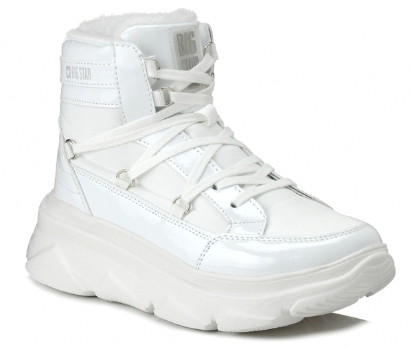 Śniegowce damskie białe buty zimowe ocieplane Big Star II274463