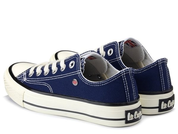 Trampki damskie tenisówki klasyczne Lee Cooper 051 granatowe sznurowane