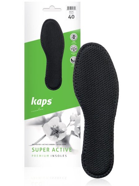 Wkładki do butów przeciwpotne z aktywnym węglem Kaps Super Active