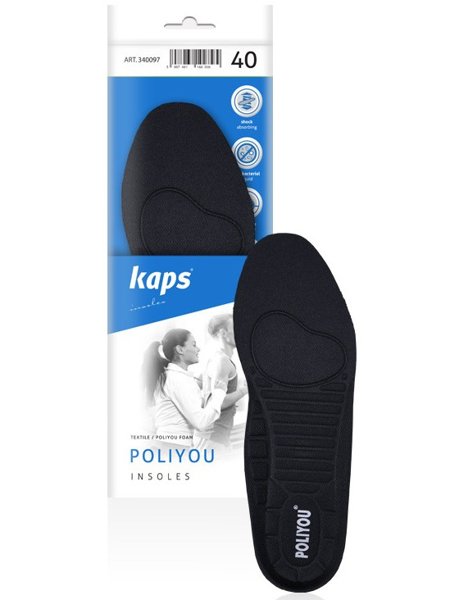 Wkładki do butów sportowych przeciwpotne antybakteryjne Kaps Poliyou