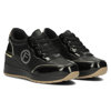 Buty damskie sneakersy na koturnie skórzane czarne Filippo DP4660