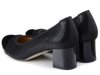 Czółenka damskie buty na obcasie skórzane czarne Venetto 1344