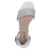 Sandały damskie skórzane z zakrytą piętą na obcasie perła Caprice 28302